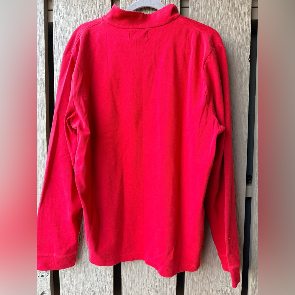 Ralph Lauren Men’s Red Pullover 100% Pima Cotton 1/4 Zip Country Club, Preppy - Picture 2 of 3